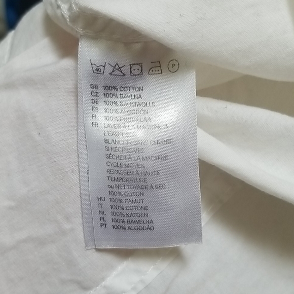 H&M short sleeve white button shirt - Picture 6 of 6